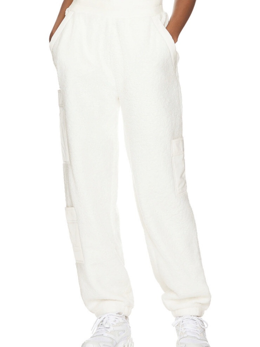 ALO Micro Sherpa High Waist Solstice Sweatpant in Ivory